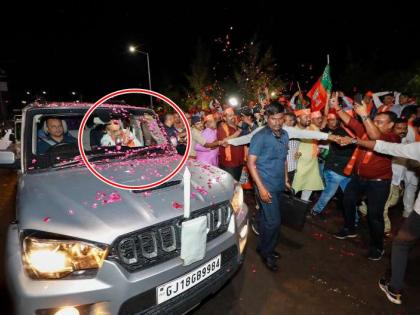 Another error in Amit Shah's security, the wrong car entered the convoy | अमित शहा यांच्या सुरक्षेत पुन्हा त्रुटी, ताफ्यात शिरली भलतीच कार