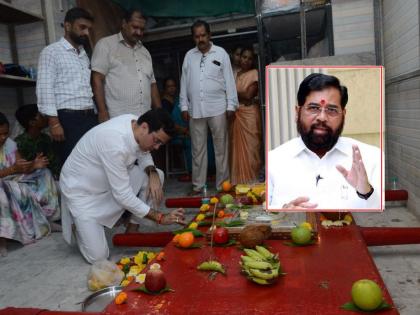 Even before the Dussehra meeting in Shivsena and Eknath Shinde, spark of controversy, Kedar Dighe broke coconut and performed Pat-pujan. | दसरा मेळाव्यापूर्वीच वादाची ठिणगी, केदार दिघेंनी नारळ वाढवून केलं पाट-पूजन