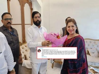 Eknath Shinde: Wow Guru wow ... Now Deepali Syed also met CM Eknath Shinde of Shiv sena | Eknath Shinde: वाह गुरू वाह... आता दिपाली सय्यद यांनीही घेतली CM एकनाथ शिंदेंची भेट