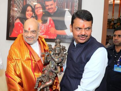 Amit Shah's closed door discussion with Chief Minister Shinde, Fadnavis | अमित शाह यांची मुख्यमंत्री शिंदे, फडणवीस यांच्याशी बंदद्वार चर्चा