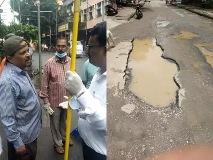 Rickshaw owners should ask the Deputy Commissioner when the campaign will be launched to plug the potholes in dombivali | खड्डे बुजविण्याची मोहीम कधी उघडता?, स्वच्छता अभियानास आलेल्या उपायुक्तांना रिक्षावाल्यांचा सवाल