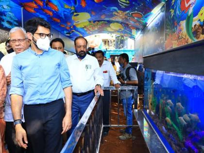 'Fish Park' park inaugurated in IC Colony of borivali, inaugurated by Tourism Minister | बोरिवलीच्या आय.सी. कॉलनीत साकारले 'फिश पार्क', पर्यटनमंत्र्यांनी केलं उद्घाटन