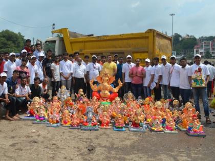 Eco-friendly immersion to Nashik, donation of 2 lakh Ganesha idols | नाशिकला पर्यावरण स्नेही विसर्जन, तब्बल 2 लाख गणेश मूर्तींचे दान