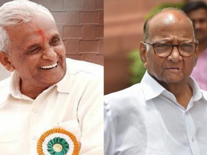 Expressing grief from Sharad Pawar on ganpatrao deshmukh, the heroic leader who has won the undying love of the workers | Ganpatrao Deshmukh Death : कार्यकर्त्यांचं निस्सीम प्रेम लाभलेला ध्येयवादी नेता, शरद पवारांकडून दु:ख व्यक्त