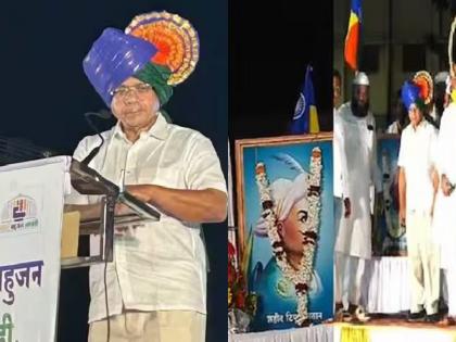 Garland to Tipu Sultan's photo in meeting of Vanchit; prakash Ambedkar's warning to the police in sangli | Video: वंचितच्या सभेत टीपू सुलतानच्या फोटोला हार; आंबेडकरांचा पोलिसांना इशारा