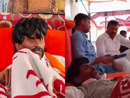 Oh, get up from here; Manoj Jarange caught the officials who brought the 'te' papers on maratha reservation | Video: अरे, उठा इथून; 'ते' कागद घेऊन आलेल्या अधिकाऱ्यांना मनोज जरांगेंनी झापलं