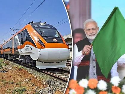 Narendra Modi gives green light to saffron vande Bharat; 10 new trains started in the country | PM मोदींकडून भगव्या वंदे भारतला हिरवा झेंडा; देशात १० नव्या ट्रेन सुरू