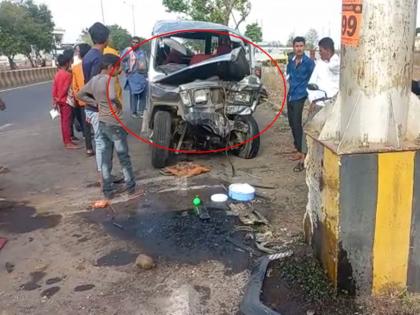 car accident of devotees' in shegaon, 3 killed and 7 injured; The accident happened when the house was 2 km away | भाविकांच्या गाडीवर काळाचा घाला, ३ ठार ७ जखमी; घर २ किमीवर असतानाच अपघात