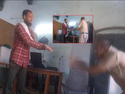 Youth brutally beaten by Tamgaon police; The video went viral | तामगाव पोलिसांकडून तरुणाला बेदम मारहाण; व्हिडिओ व्हायरल