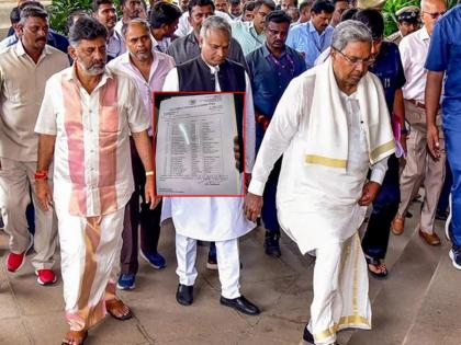 2 dozen Congress MLAs take ministerial oath in Karnataka, Siddaramaiah's caste balance | कर्नाटकात २ डझन आमदारांनी घेतली मंत्रीपदाची शपथ, सिद्धरमैय्यांचा जातीय समतोल