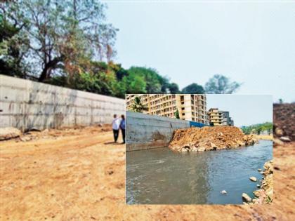 Fill in the hug; Mumbai in danger; The road was built in the course of the river | मिठीत भराव; मुंबई धोक्यात; नदीच्या भर पात्रातच बांधला बेकायदेशीर रस्ता