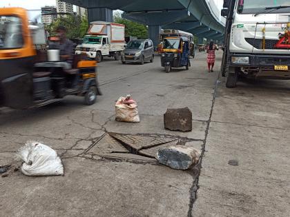 Change the 'cover' of the manhole on the road, the anger of the citizens of Mumbai on Twitter for BMC | रस्त्यावरील मेनहोलचे 'झाकण' बदला, मुंबईतील नागरिकांचा ट्विटरवरुन संताप