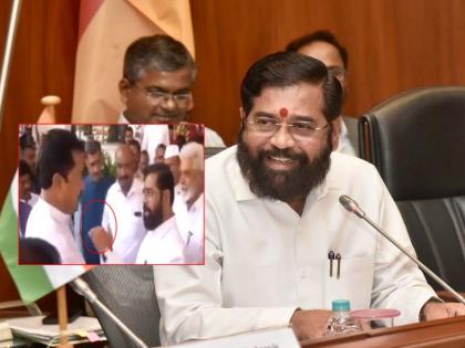 "When the limit is exceeded, the program continues"; Communication of the Chief Minister Eknath Shinde by making gestures on issue of manoj jarange patil | "लिमीटच्या बाहेर गेलं की, कार्यक्रम करतोच"; हातवारे करत मुख्यमंत्र्यांचा संवाद