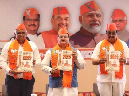 20 lakh maids, free electric scooters; BJP manifesto published for gujrat | २० लाख नाेकऱ्या, माेफत इलेक्ट्रिक स्कूटर; भाजपचा जाहीरनामा प्रसिद्ध