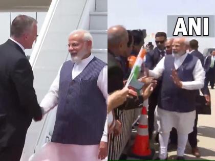 PM Narendra Modi arrives in US, meets Indians at airport; Welcome to cheers | PM मोदी अमेरिकेत पोहोचले, विमानतळावर भारतीयांना भेटले; जल्लोषात स्वागत