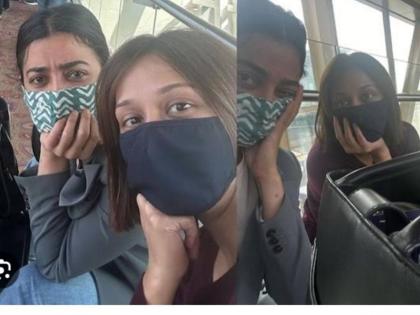 Celebrity outrage... When Radhika Apte gets stuck on an airport aerobridge | सेलिब्रिटी संतप्त... राधिका आपटे विमानतळावरील एअरोब्रीजवर अडकते तेव्हा