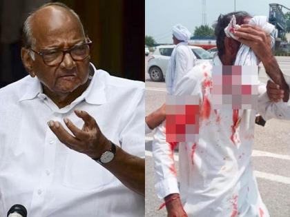 Former Agriculture Minister Sharad Pawar fired at the police, after viral pic of harayan farmers beat by police | शेतकऱ्यांवर पोलिसांचा निर्दयी लाठीचार्ज, माजी कृषीमंत्री शरद पवार भडकले