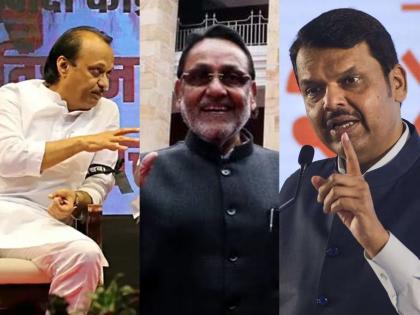 Devendra Fadnavis' letter and Ajit Pawar group's clarification on Nawab Malik's role in ncp | फडणवीसांचं पत्र अन् नवाब मलिकांच्या भूमिकेवर अजित पवार गटाचं स्षष्टीकरण