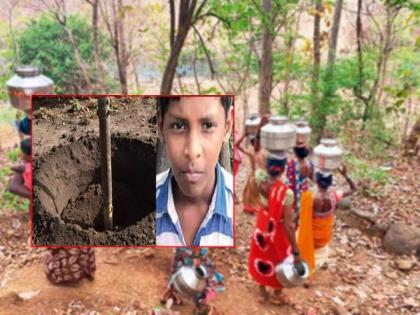 Ai Tuj Lekeru... The son dug a well for Mother who was begging for a bucket of water in palghar | आई तुझं लेकरू... हंडाभर पाण्यासाठी वणवण करणाऱ्या माऊलीसाठी लेकानं खोदली विहिर