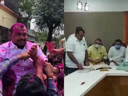 I swear that I am satisfied ..; The newly elected MLAs of Pandharpur took oath | Video : मी समाधान आवताडे शपथ घेतो की..; पंढरीच्या नवनिर्वाचित आमदारांनी घेतली शपथ