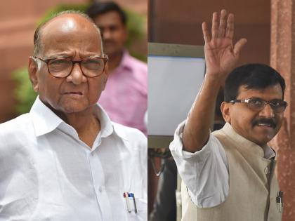 Yes, take the next question ... Sanjay Raut is silent on the question regarding NCP and Pawar of anant gite | हां पुढला प्रश्न घ्या... राष्ट्रवादी अन् शरद पवारांसंदर्भातील 'त्या' प्रश्नावर संजय राऊत निरुत्तर