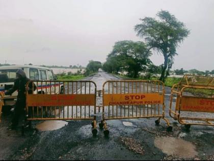 Wardha, Panganga and Irai rivers flooded again after overnight rains | धो-धो पावसामुळे वर्धा, पैनगंगा व इरई नदीला पुन्हा पूर; अनेक रस्ते बंद