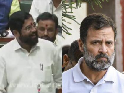 Anger in the House on the issue of vinayak sawarkar , Chief Minister Shinde's attack on Rahul Gandhi | सावरकरांच्या मुद्द्यावरुन सभागृहात संताप, मुख्यमंत्री शिंदेंचा राहुल गांधींवर पलटवार