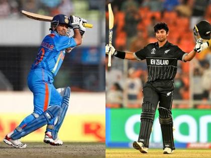 Racchin Racchin... The New Zealand batsman Rachin Ravindran created Sachin's atmosphere on the field | रच्चिन रच्चिन... न्यूझिलंडच्या धडाकेबाज फलंदाजाने मैदानावर बनवला 'सचिनचा माहोल'