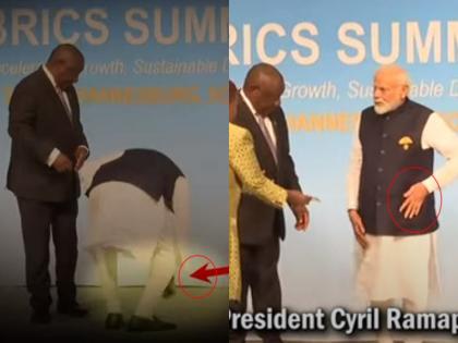 Video: PM Modi honors tricolor, keeps flag on ground in pocket video viral on social media | Video: PM मोदींकडून 'तिरंग्याचा' असाही सन्मान, जमिनीवरील ध्वज खिशात ठेवला