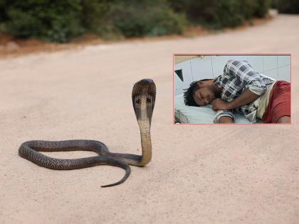 .. And talk about the snake taking revenge, the snake bit the bike riding youth in mainpuri | .. अन् सापाने बदला घेतल्याची गावभर चर्चा, दुचाकीस्वार युवकाला डसला साप