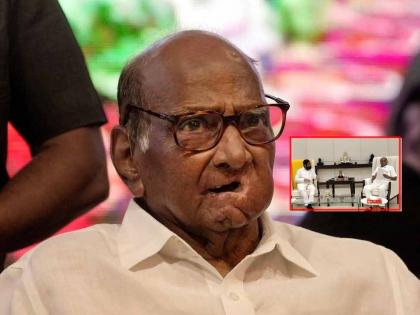 Sharad Pawar meets Chief Minister Eknath Shinde, video of Varsha bungalow in front | Video: शरद पवार मुख्यमंत्र्यांच्या 'वर्षा' बंगल्यात; CM शिंदेंनी सांगितलं भेटीचं कारण