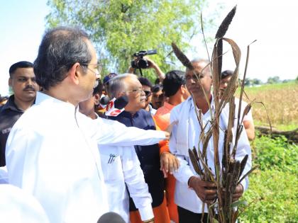 'Don't give up, I'm with you'; Farmers raised their grievances before Uddhav Thackeray, thackery visit in aurangabad | Uddhav Thackeray: 'धीर सोडू नका, मी सोबत आहे'; उद्धव ठाकरेंसमोर शेतकऱ्यांनी मांडली व्यथा