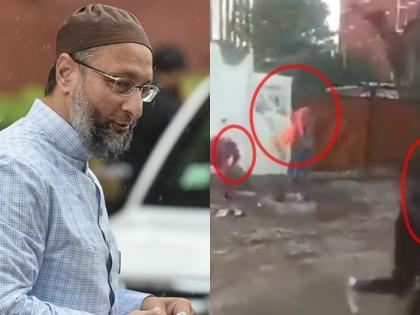 Video : Asauddin Owaisi's house vandalized by Hindu Sena activists, video goes viral | Video : हिंदू सेनेच्या कार्यकर्त्यांकडून असदुद्दीन ओवैसींच्या घरावर हल्ला, व्हिडिओ व्हायरल