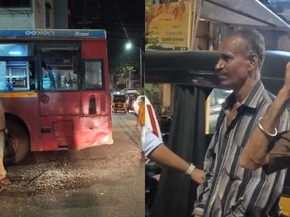 Mathefiru blocked the bus and attempted to attack the bus driver with a coyote; Vandalism of buses too | बायको सोडून गेल्याने बिघडले संतुलन; बसची तोडफोड, बस चालकावरही हल्ल्याचा प्रयत्न