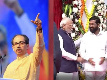 Well done my dear! Shiv Sena told the political 'reason' for Narendra Modi's praise of Eknath Shinde | Shivsena: शाब्बास रे माझ्या गब्रू! शिवसेनेनं सांगितलं मोदींच्या शाबासकीचं राज'कारण'