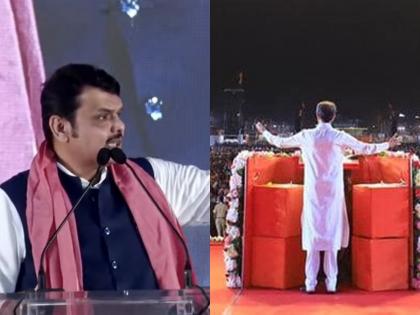 Devendra Fadanvis: "Whose father can afford it, Mumbai should be separated from Maharashtra," Fadnavis said clearly | Devendra Fadanvis: "अर्रे, कुणाच्या बापाची औकात आहे, मुंबई महाराष्ट्रापासून तोडायची", फडवीसांचं शिवसेनेला प्रत्युत्तर