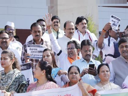 "Karnataka govt is snoring, Maharashtra govt is snoring like Kumbhakarna", MLA of mahavikas aghadi slogan in nagpur vidhanbhavan | "कर्नाटक सरकार मुजोरी करतंय, महाराष्ट्र सरकार कुंभकर्णासारखं घोरतंय"