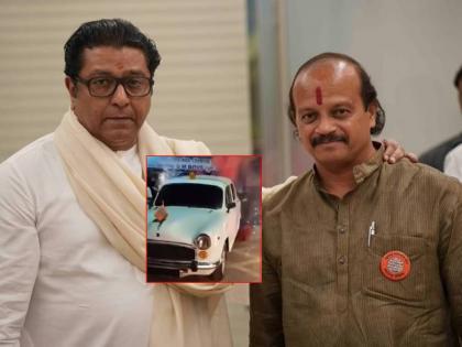 Raj Thackeray's hand on the back, Vasant More Tatya Khush; Red light car from activists too | राज ठाकरेंचा पाठीवर हात, तात्या खुश; कार्यकर्त्यांकडूनही लाल दिव्याची गाडी