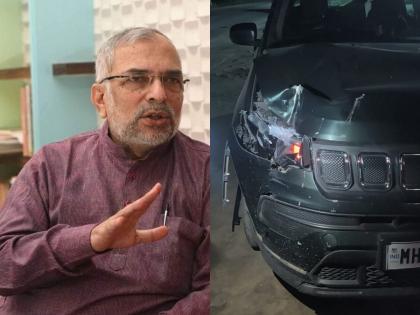 BJP spokesperson Madhav Bhandari's car met with an accident near Massajog | भाजपचे प्रवक्ते माधव भंडारींच्या कारला अपघात, रात्री ८.३० वाजताची घटना