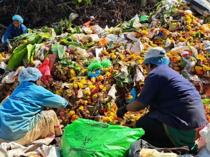 15 tons of Nirmalya collected during Gauri Ganapati immersion in thane | गौरी गणपती विसर्जनावेळी १५ टन निर्माल्‍य संकलित, थर्माकॉलचा वापर शुन्य