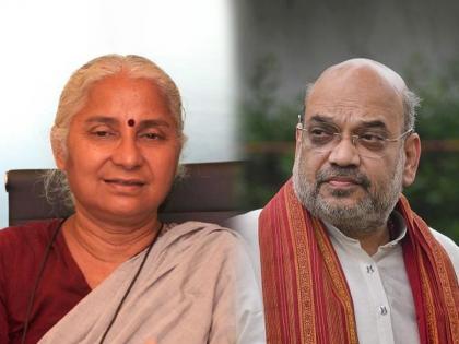 There is no place for those who oppose Gujarat; BJP Amit Shah's warning to Medha Patkar, Target on AAP | गुजरातला विरोध करणाऱ्यांना जागा नाही; अमित शाह यांचा मेधा पाटकरांना इशारा