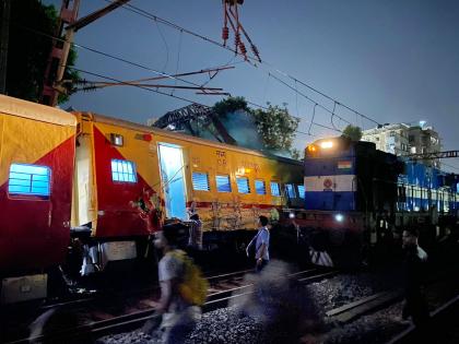 central railway gadag express and puducherry express accident at matunga railway station | मोठी दुर्घटना! माटुंगा स्टेशनवर गदग आणि पुदुच्चेरी एक्स्प्रेस एकमेकांना धडकल्या; ३ डबे घसरले