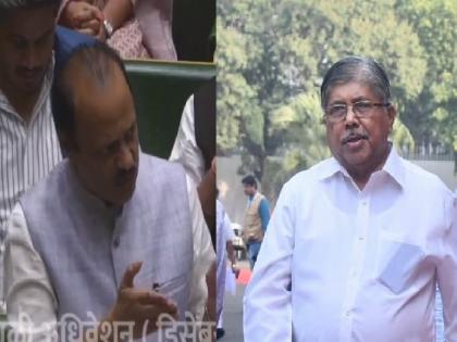 Ajit Pawar attacked Chandrakant Dada along with Fadnavis in the session over Chandrakant Patil's ministerial post | तळतळाट लागेल, कोल्हापूरच्या ढाण्या वाघाला बाजूला ठेवलंय; अजित पवारांची कोपरखळी 