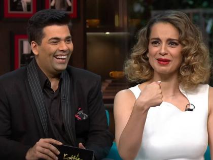 Kangana Ranaut: Kangana criticizes Karan for ruining Anushka's career, says, 'Chacha Chaudhary...' | Kangana Ranaut : कंगना रणौत करण जोहरला म्हणाली 'चाचा चौधरी', अनुष्का शर्माचं करिअर...