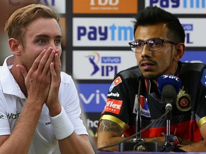 IPL 2019: Stuart Broad Trolls Yuzvendra Chahal For Comment On Yuvraj Singh's Sixes | IPL 2019 : चहलच्या मस्करीची कुस्करी, इंग्लंडच्या स्टुअर्ट ब्रॉडचं प्रत्युत्तर