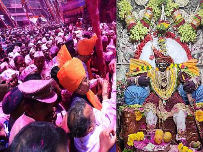 The Chaitra Yatra of Sri Jotiba, the King of Deccan, was celebrated with unprecedented enthusiasm amid a large crowd of devotees | Kolhapur- भक्तीच्या गुलालाचा 'जोतिबा यात्रेला' चढला रंग, तीन वर्षातील उच्चांकी गर्दी