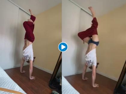 Handstand Challenge : Olympic champion Simone Bile's video goes viral | Handstand Challenge : मुलींमध्ये फेमस झालंय 'हे' विचित्र चॅलेन्ज, चुकूनही करून बघू नका महागात पडेल...