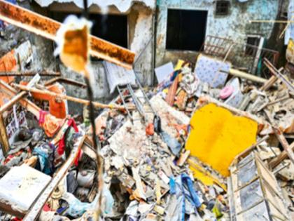 15 injured as rice field collapses due to gas cylinder explosion | गॅस सिलिंडर स्फोटामुळे चाळ कोसळून १५ जखमी