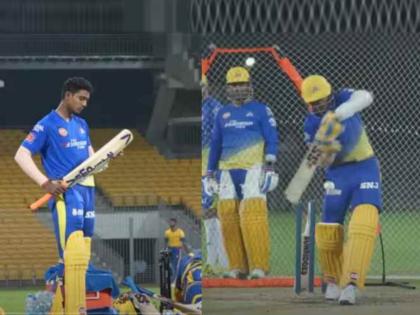  Chennai Super Kings young player Shaik Rasheed gets emotional while talking about his first conversation with captain MS Dhoni during ipl  | "माही भाईची बॅट हातात घेणं म्हणजे...", धोनीबद्दल बोलताना CSK चा युवा खेळाडू भावूक