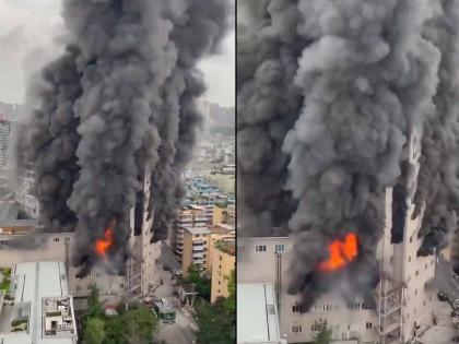 China Fire at shopping mall in zigong sichuan province 16 people killed | Video - चीनमध्ये मोठी दुर्घटना, शॉपिंग मॉलला भीषण आग; 16 जणांचा होरपळून मृत्यू